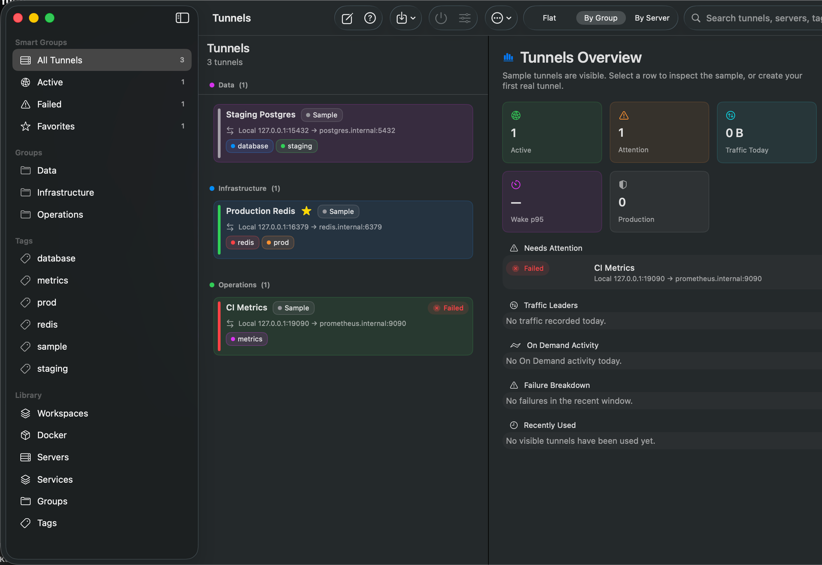 Tunello menu bar control screenshot